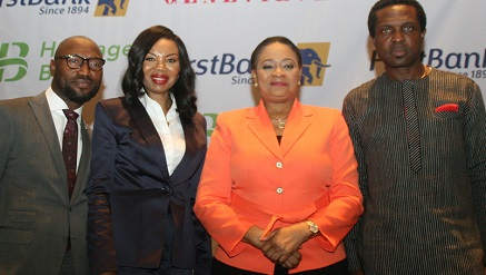 L-R:  Olaide Okubanjo, representative of Group Head, Small and Medium Enterprises (SME), Heritage Banking Company Limited; Betty Irabor, Publisher Genevieve Magazine; Arunma Oteh, Former Director General, Securities and Exchange Commission (SEC) Nigeria; and Mr. Tonye Cole, Co- Founder/Group Executive Director of Sahara Group, during the One-Day Women Empowerment Workshop held in Lagos.